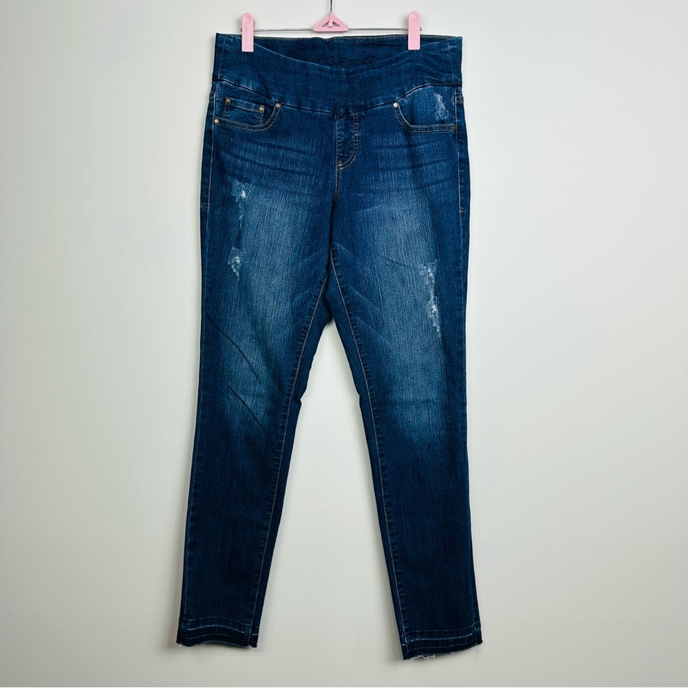 Jag Jeans High Rise Skinny Pull On Women's Jeans in Dark Blue Size 10